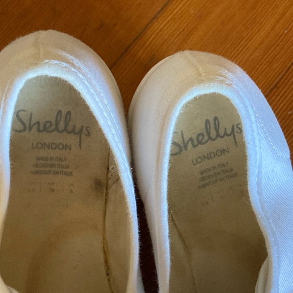 Shelly’s London Funcluo Platform Sneakers White Canvas 39 8 7.5 8.5 Shellys - Picture 10 of 16